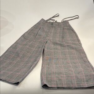 Blush Black, White & Red Plaid Trousers